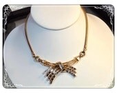 Vintage Rhinestone Choker Necklace by Crown Trifari - Criss Cross 1077a-041913000