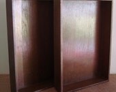 Vintage Large WOOD Dovetail FILE BOXES made in Forest Park, Illinois- Set of 2, Chalk Paint ready