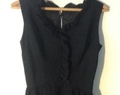 Sleeveless Black Dress // Vintage Black Dress // Cocktail Dress // 1950's // 1960's