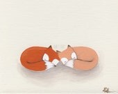 Quiet Love Foxes Print