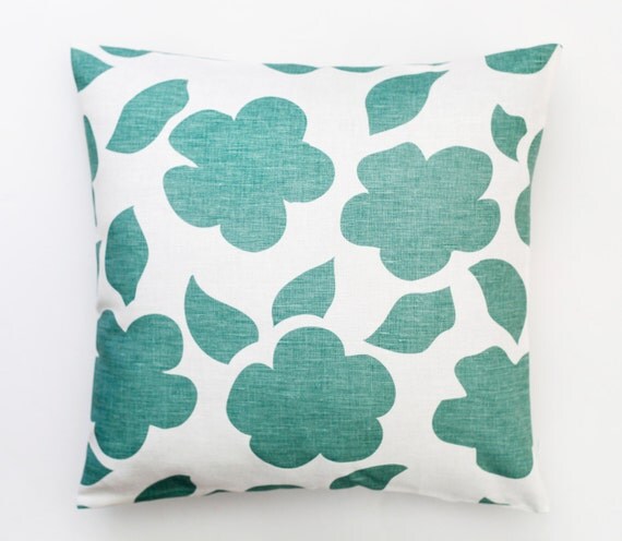 Mint Decorative pillow cover cotton throw pillows by pillowlink