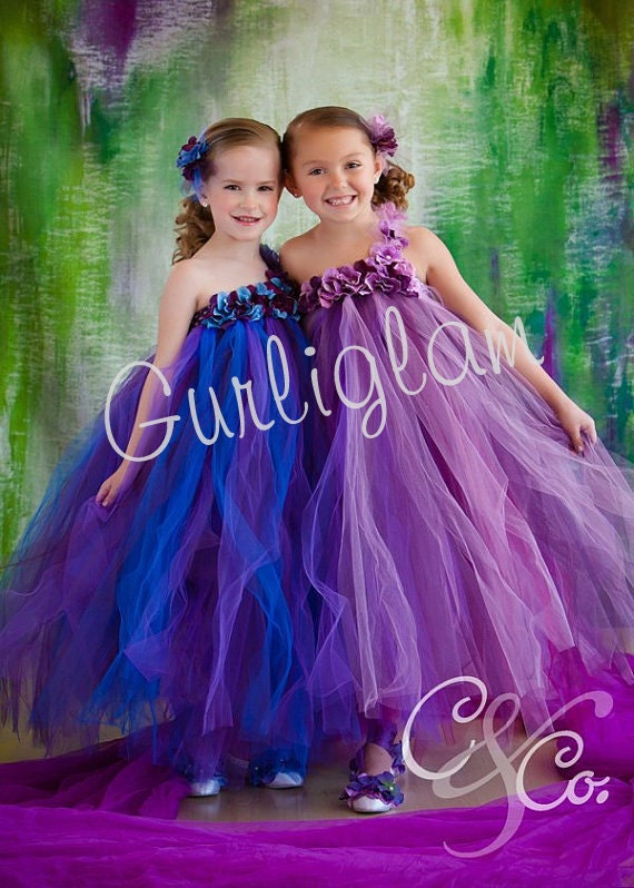 Purple pearl flower girl tutu dress, purple tutu dress, flower girl dress