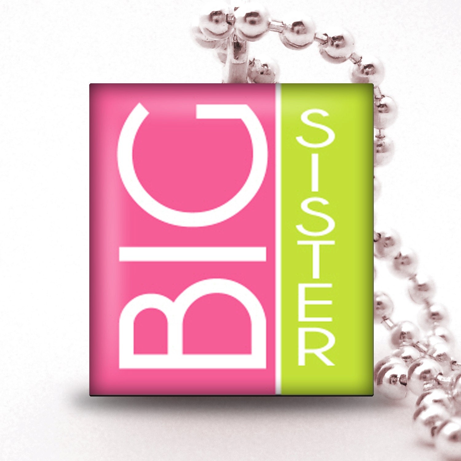 BIG SISTER - Scrabble Tile Pendant- SISTER 05 - Buy 2 Pendants Get 1 Free