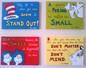 12x16 Dr Seuss quote paintings - acrylic on a 12x16 canvas original handmade painting