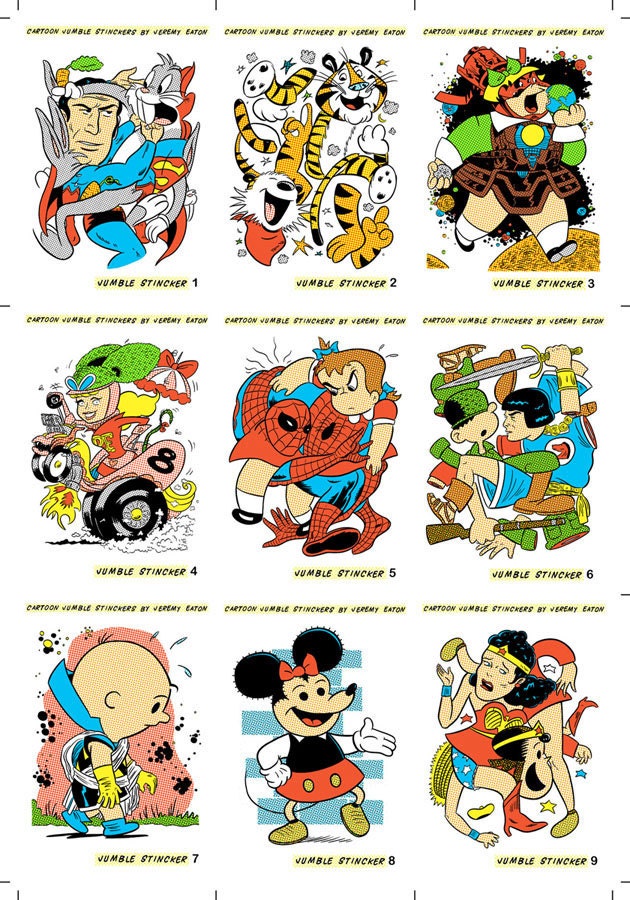 Cartoon Jumble Stinckers: Uncut Production Sheet