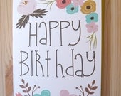 Birthday card - Greeting Card - Note Card - Cards
