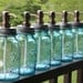 Blue Quart Jar Lotion Bottle / Soap dispenser - Mason Jar with Copper Soap Pump