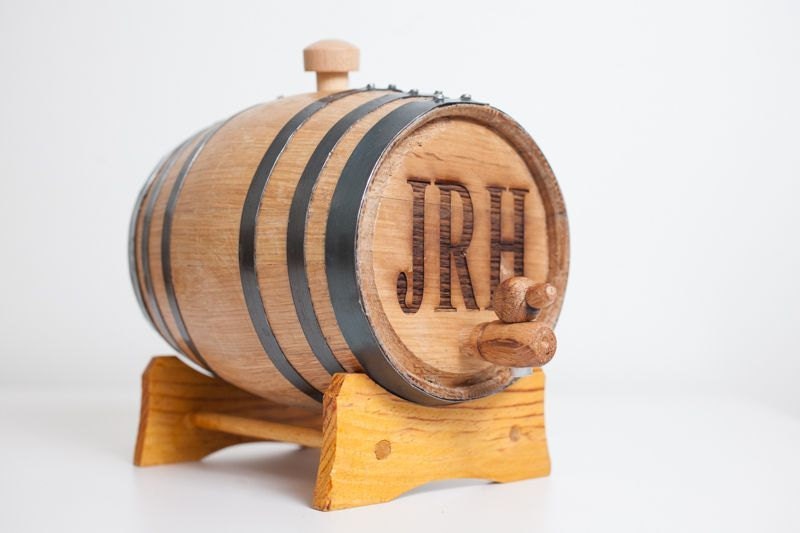 Engraved 2 Liter Mini Whiskey Barrel for groomsmen gifts