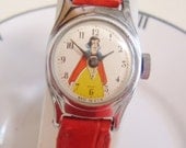 Snow White Wrist Watch 1950's US TIME Keeps Good Time and Looks Great