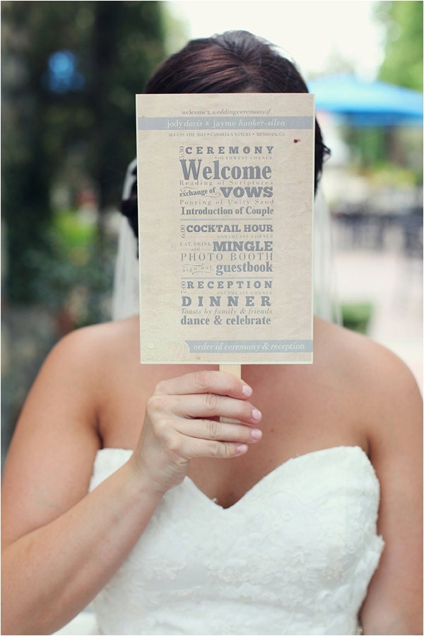 DIY Wedding Fan Program - Printable File - Rustic, Yellow, Custom, Vintage, Shabby Chic wedding