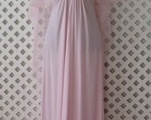 Vintage Woman's Summer Cocktail Party Bridal Formal Prom Evening Pale Pink Elf Style Shiffon Long Maxi Dress  Dress93s