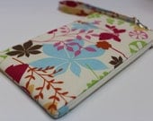 Small zip clutch wristlet padded purse wallet  cell phone case padded