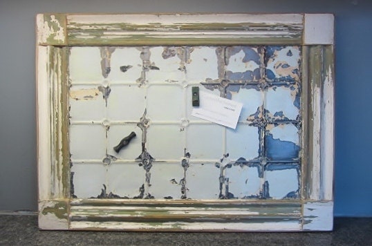 Magnet Board - 19th Century Reclaimed Wood and Ceiling Tin from Eastern Ontario