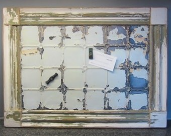Magnet Board - 19th Century Reclaimed Wood and Ceiling Tin from Eastern Ontario