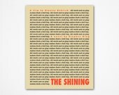 THE SHINING (13x16) GICLEE Fine Art Print, Minimalist Movie Poster Pop Artwork for the home wall decor