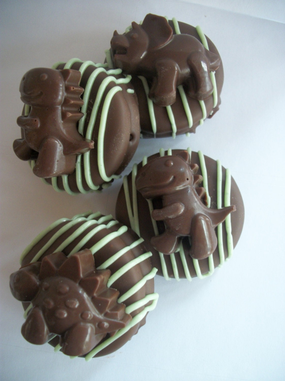 Party Favors Birthday Kids Dinos Choclate Dinos atop chocolate covered Oreos, Party favors , Kids Birthdays fun chocolates