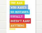 Original Art Print "The man who makes no mistakes..." A3