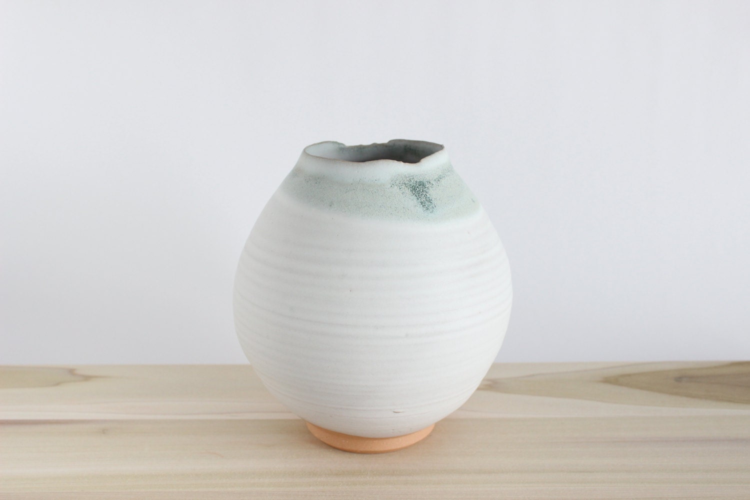 Modern pottery vase bottle, minimalist organic art vessel, home decor