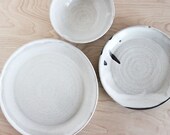 Place settings, dinner plate, salad dessert plate, bowl, set of four each, modern dinner dishes set - MADE TO ORDER