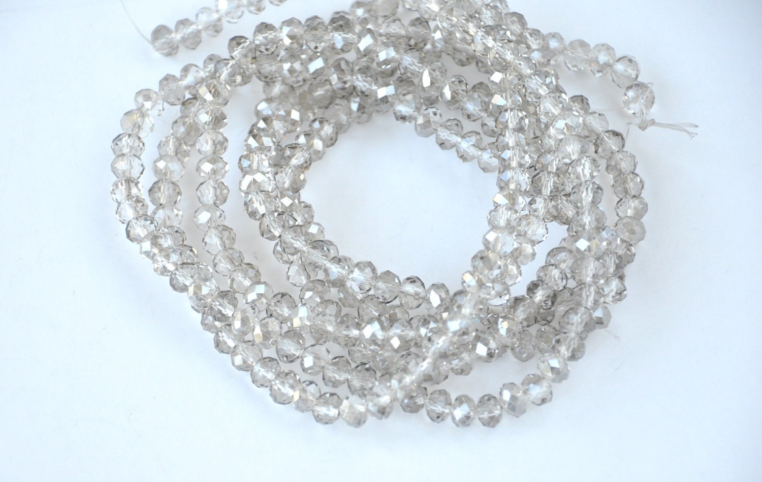 crystal bright white 1 strand  jewelery making materials