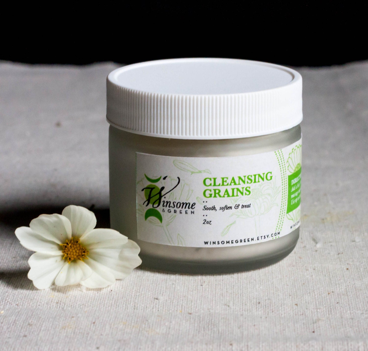 Cleansing Grains Organic Natural Facial Cleanser - Soapless Wash, Spot Treatment and Mask all in one