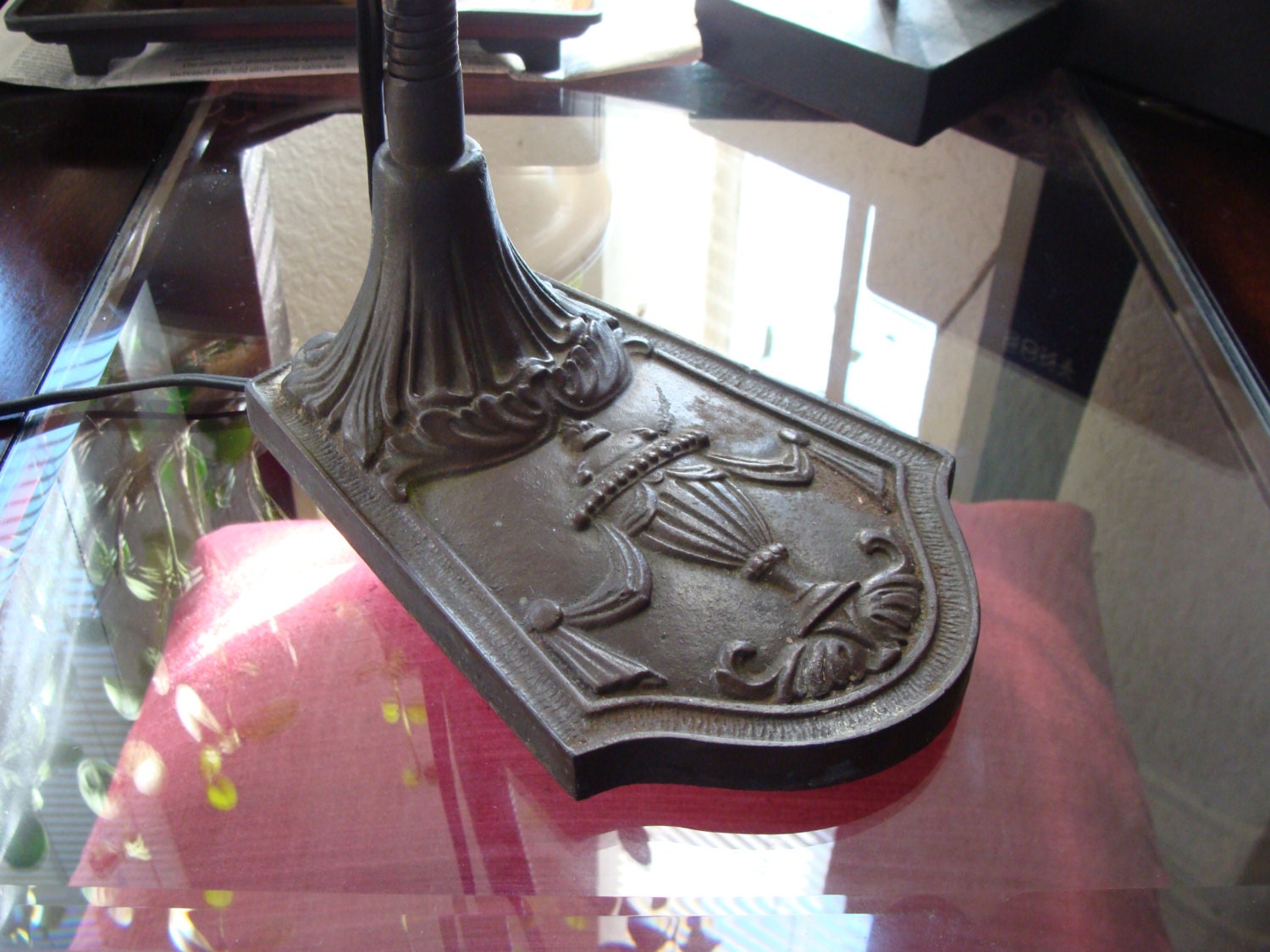 Vintage 1920's Cast Iron Gooseneck Desk Lamp