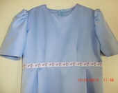 Modest Mennonite Style  Dress X-SMALL TEEN brand new dress solid color blue
