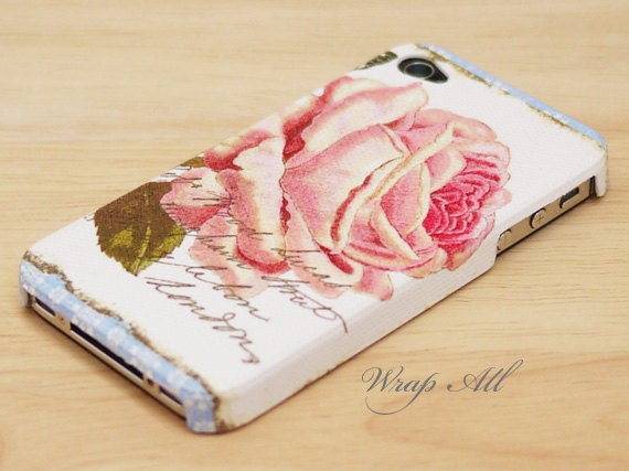 Vintage Pink Roses iPhone 4 case /  Roses iPhone 4s case / Spring iPhone Case /Decoupage iphone case