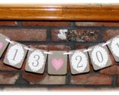 Elegant SAVE the DATE Engagement banner in Silver, white and YOUR colors - customize