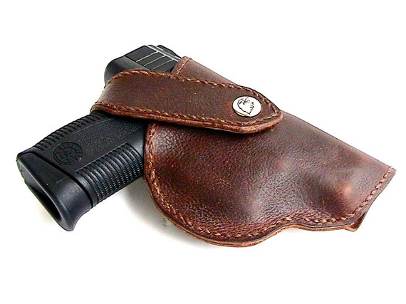 Buffalo hide bison leather holster with belt by WoodBoneAndStone