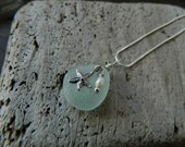 Sea Foam Sea Glass Pendant