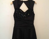 SALE vintage sequin cut out bustier mini dress M