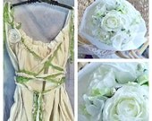 Woodland Wedding Dress Mori Girl Tea Length Alternative Corset All Body Types Womens Custom Made Rose Hem Bridal Gown