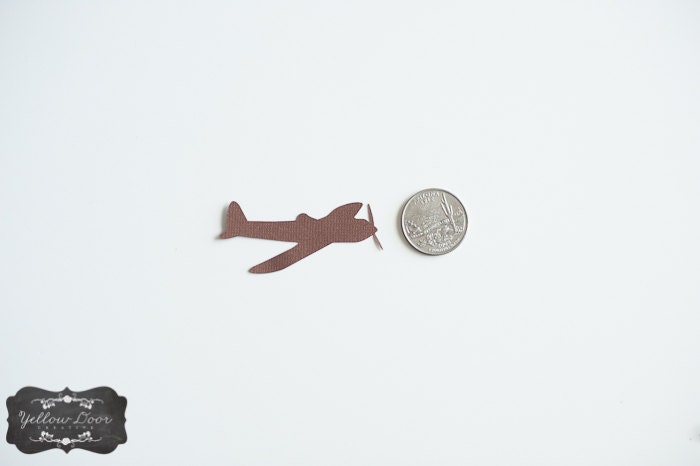 Airplane Confetti Die Cuts -  Large - Pick Your Color - Matches my Vintage Airplane Invitation