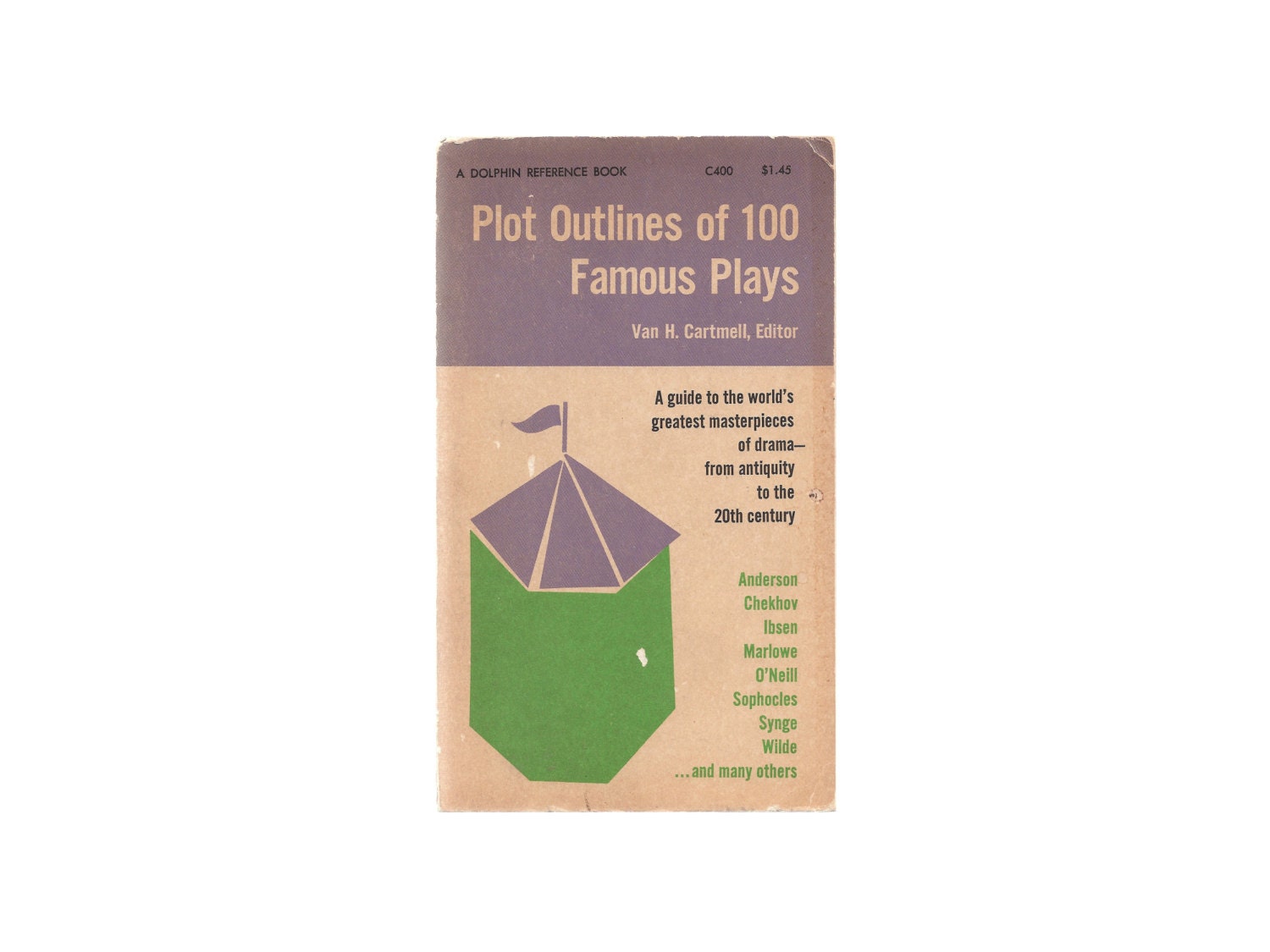 FREE SHIPPING  - Plot Outlines of 100 Famous Plays - Vintage Drama Theater Literature Gift Book - Sale