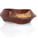 Wood Bracelet/Bangle, Indian Rosewood and Gold Leaf - Golden Curves