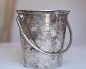 Darling vintage silverplate ice bucket, strictly French