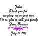 Mother of The Groom Hankie - Thank you for ACCEPTING ME as one of your OWN - Wedding - Hanky - Hankie