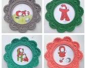 Crochet Photo Frame (pink)