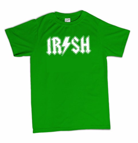 Irish Rocker T-Shirt Funny St. Patrick's Paddys Day Ireland Tee Shirt Tshirt Mens Womens Kids S-3XL