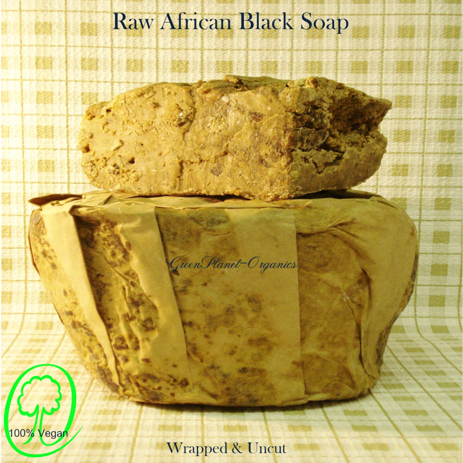 12 lbs Raw African Black Soap (Wrapped & Uncut In Brown Paper) 100% Fresh