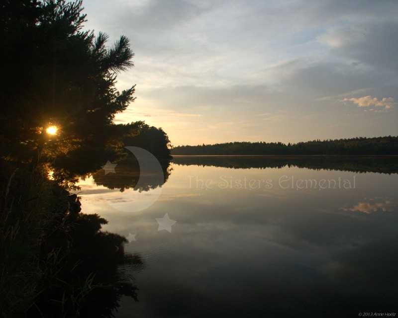 Sunrise Over the Water, Lake, Digital Download Photography, Fine Art Photo, landscape