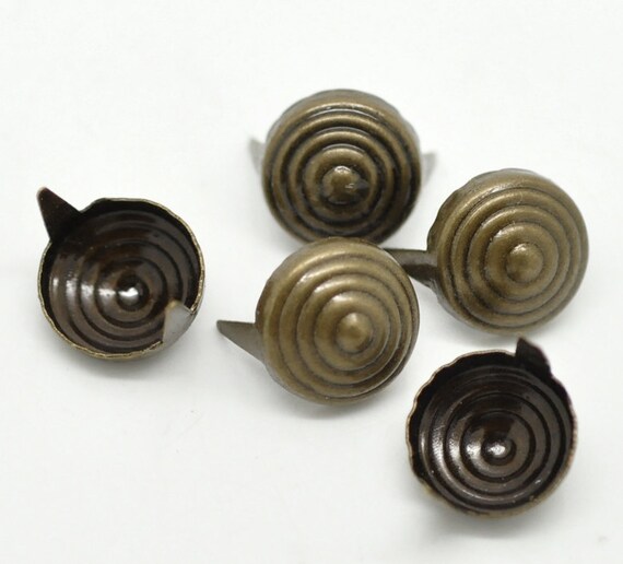 100 Antique Bronze Rivet Stud Spikes 10mm 3/8 by SuppliesSundries