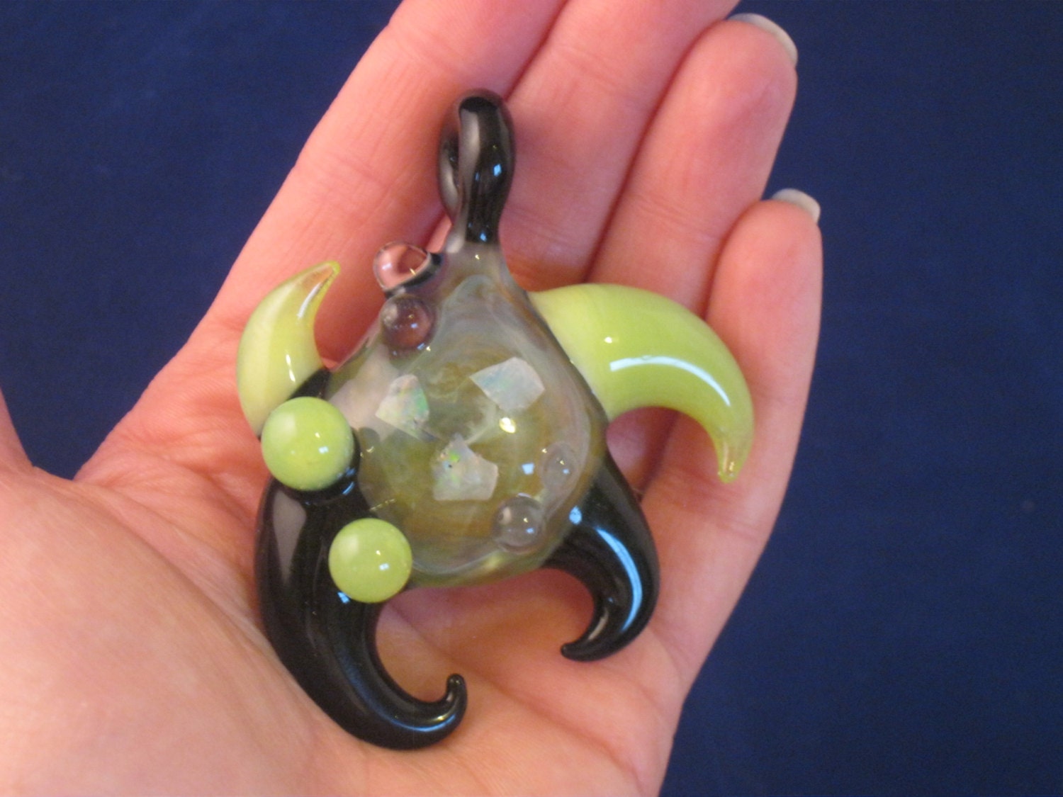 Slymed Triple Opal Bead, Pendant, actual item pictured ships 1-2 business days