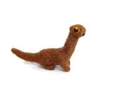 Miniature Ferret / Weasel Sculpture - Needle Felted Animal Fibre Art ('Walter')