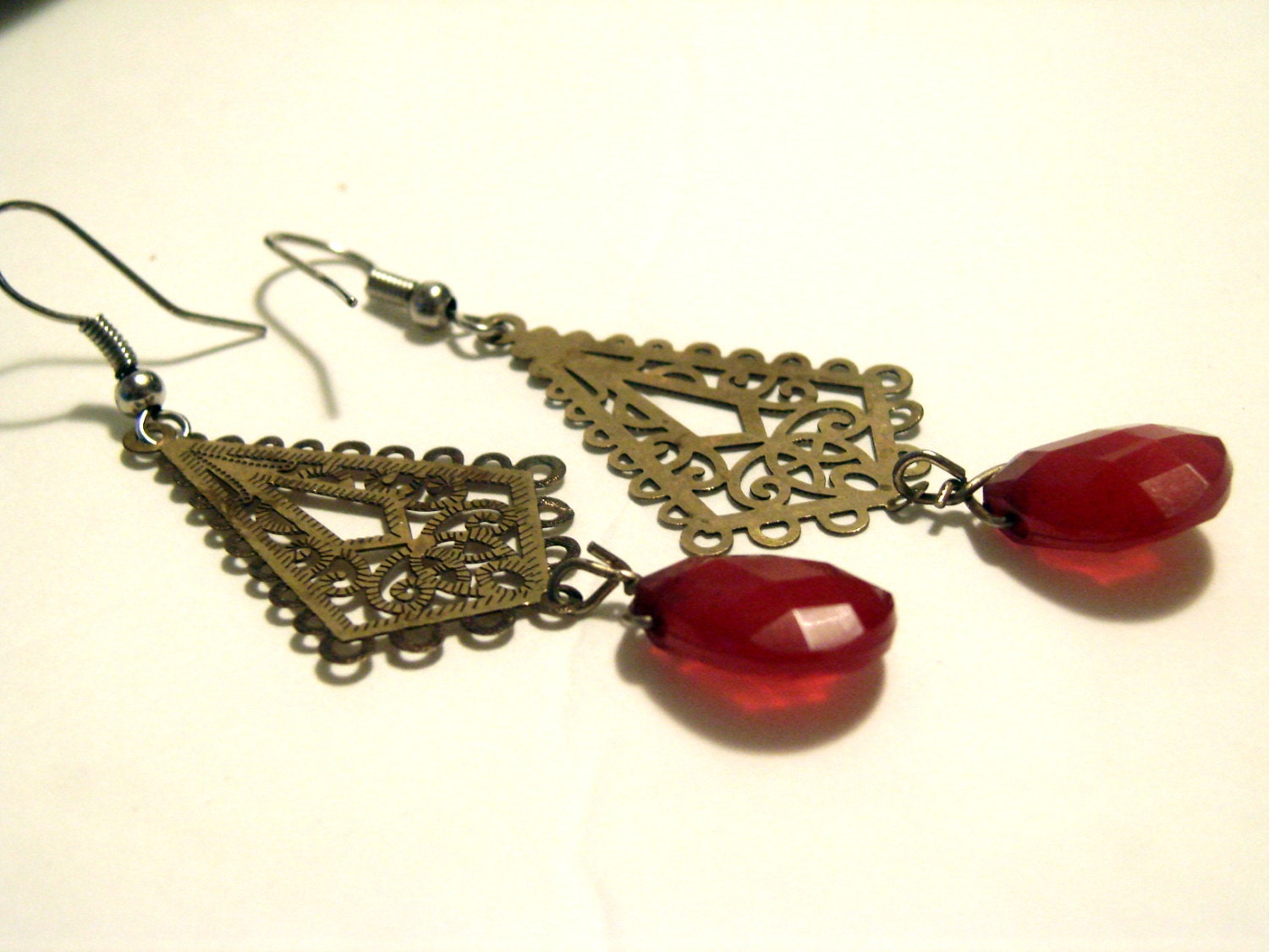 Vintage Bohemian Dangle Earrings  30% OFF Price Adjusted Summer Sale