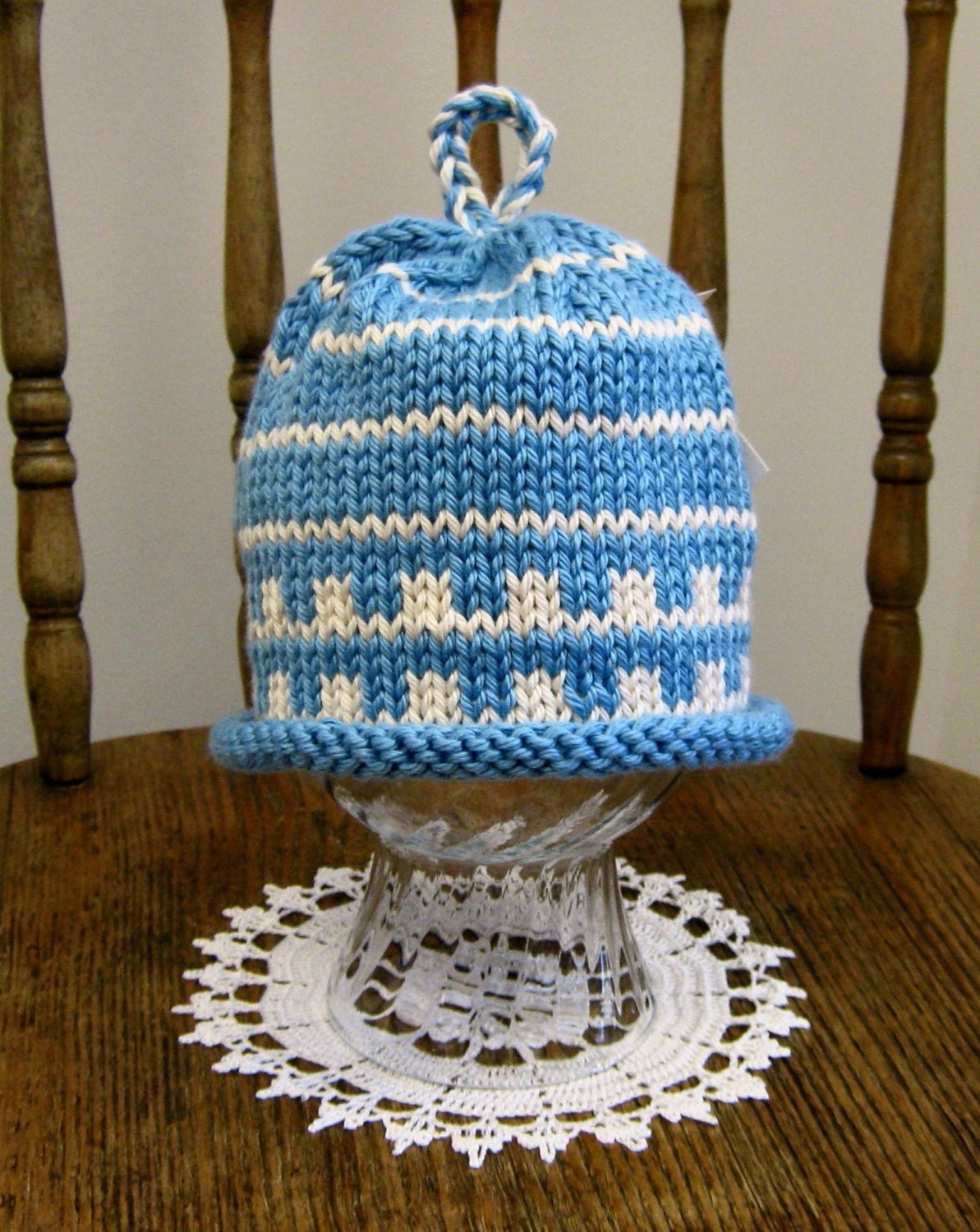 All Natural, Baby Boy Blue Newborn Hat