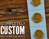 100 COMPLETELY CUSTOM-DESIGNED Self-Adhesive Wax Seals 1" (One Inch) Diameter: Peel-And-Stick