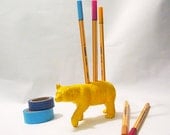 Custom Color Bear Toy Pencil Holder  // Unique Gift Idea