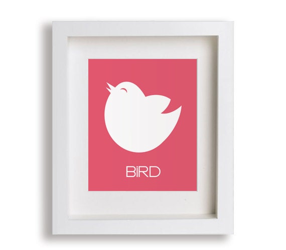 Baby's First Art Print - Bird 8x10 - Children Decor, Room Decor, Nursery Decor, Nursery Art, Children's Wall Art, Playroom Decor
